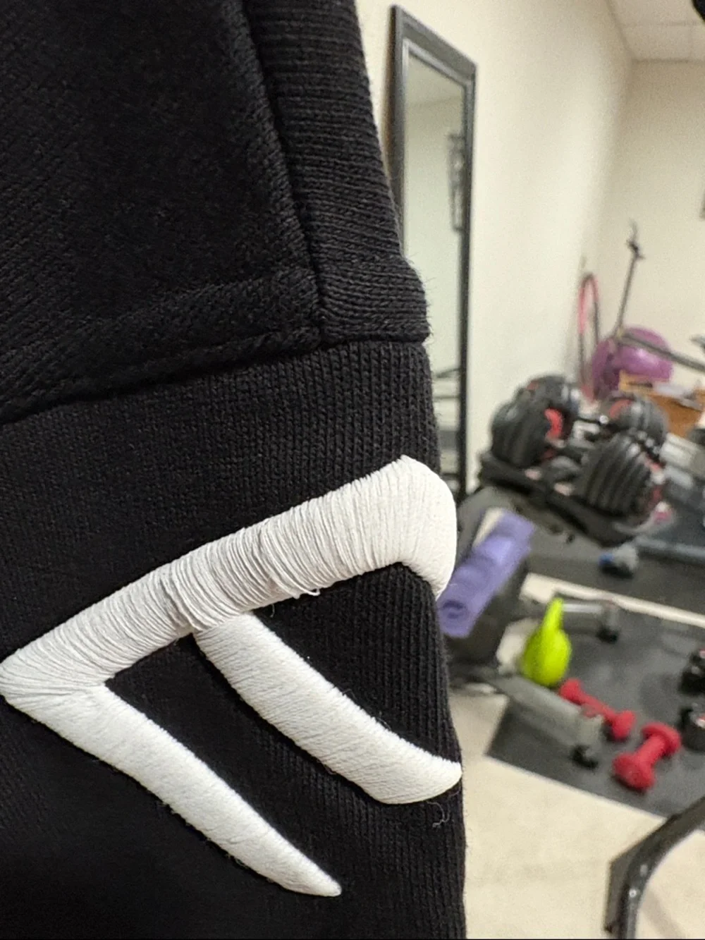 Givenchy Black Hoodie with White Diagonal Embroidered Logo XL Unisex - Picture 15 of 16